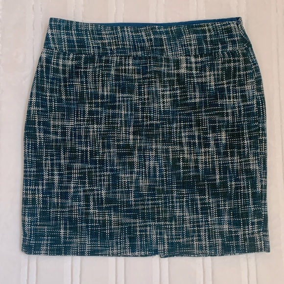 The Limited Blue Black Tweed Above Knee Skirt Size 10 - Picture 1 of 7